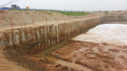 고강도 흙막이 조성벽체