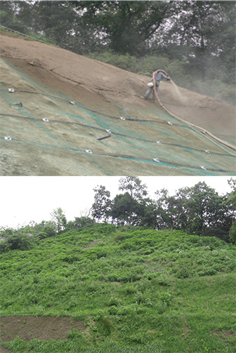 녹생기반 개량토 취부